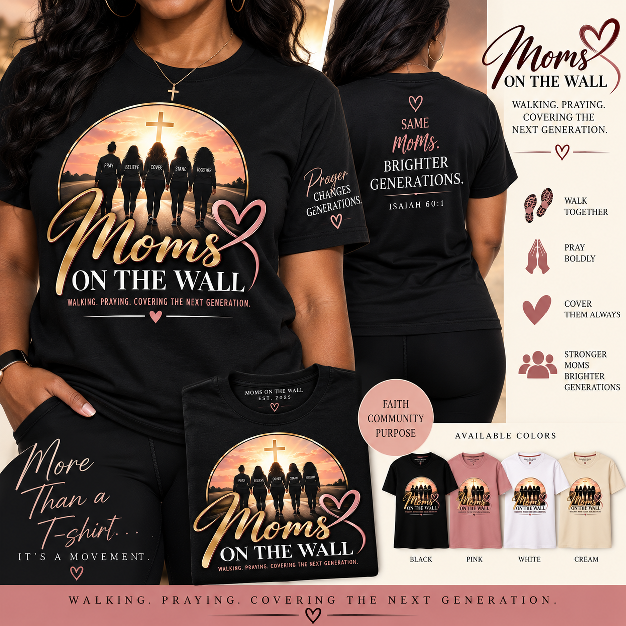 Moms on the Wall shirt mockup